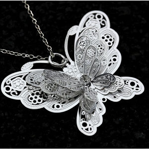 Jewelry - Necklace with 3D large butterfly pendant NWOT Jewelry - Necklace with 3D large butterfly pendant NWOT